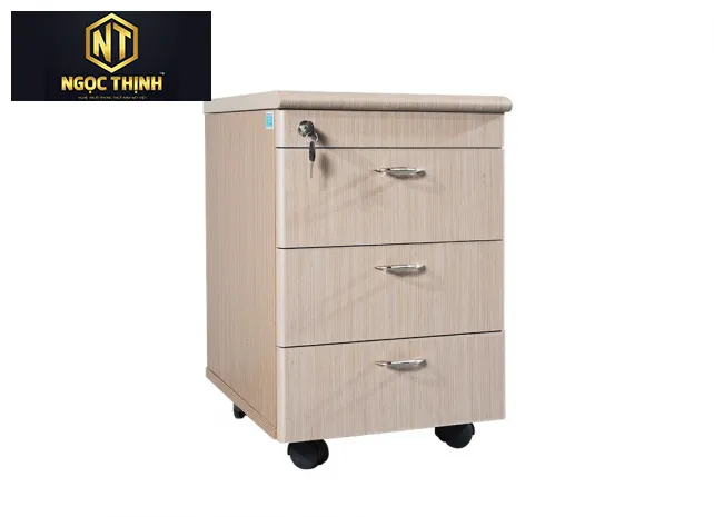 Hộc di động gỗ công nghiệp phủ Laminate có 3 ngăn kéo NTM3D